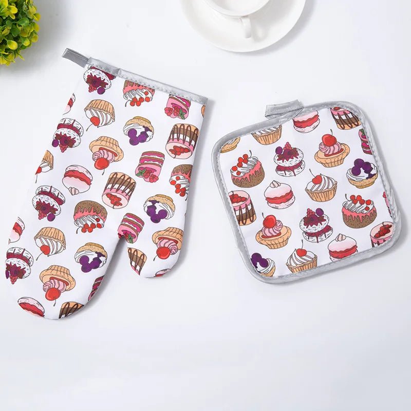 Cotton Heat Insulated Cupcake Oven Gloves - The House Of BLOC