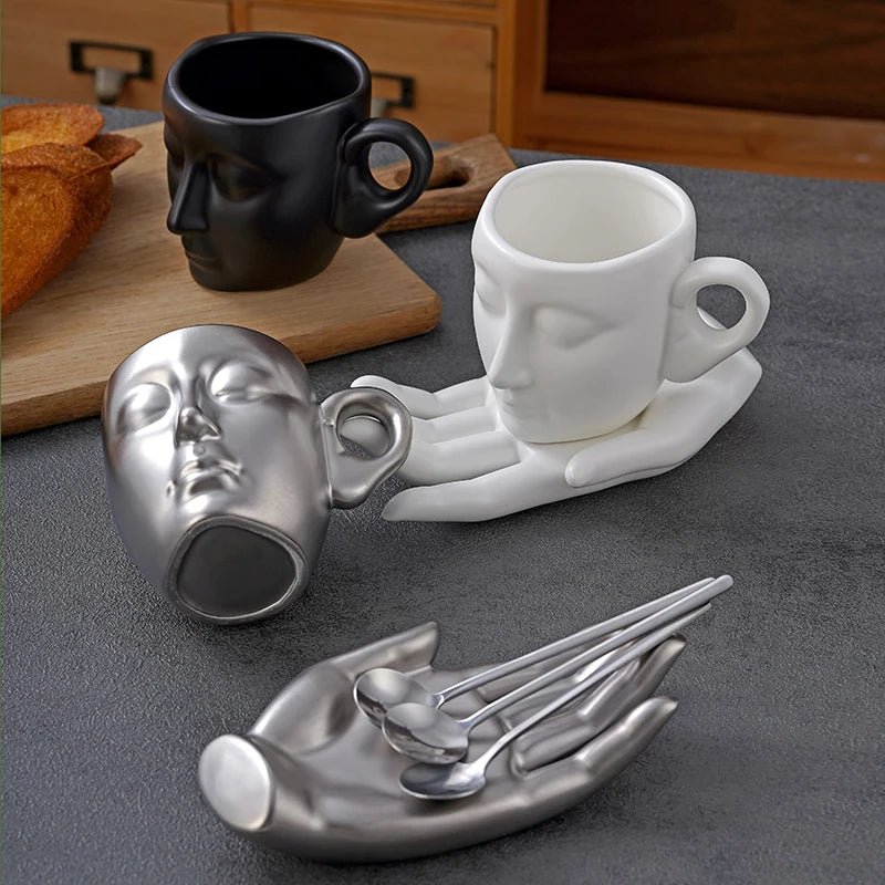 Creative Face Shape Coffee Cup Set - The House Of BLOC