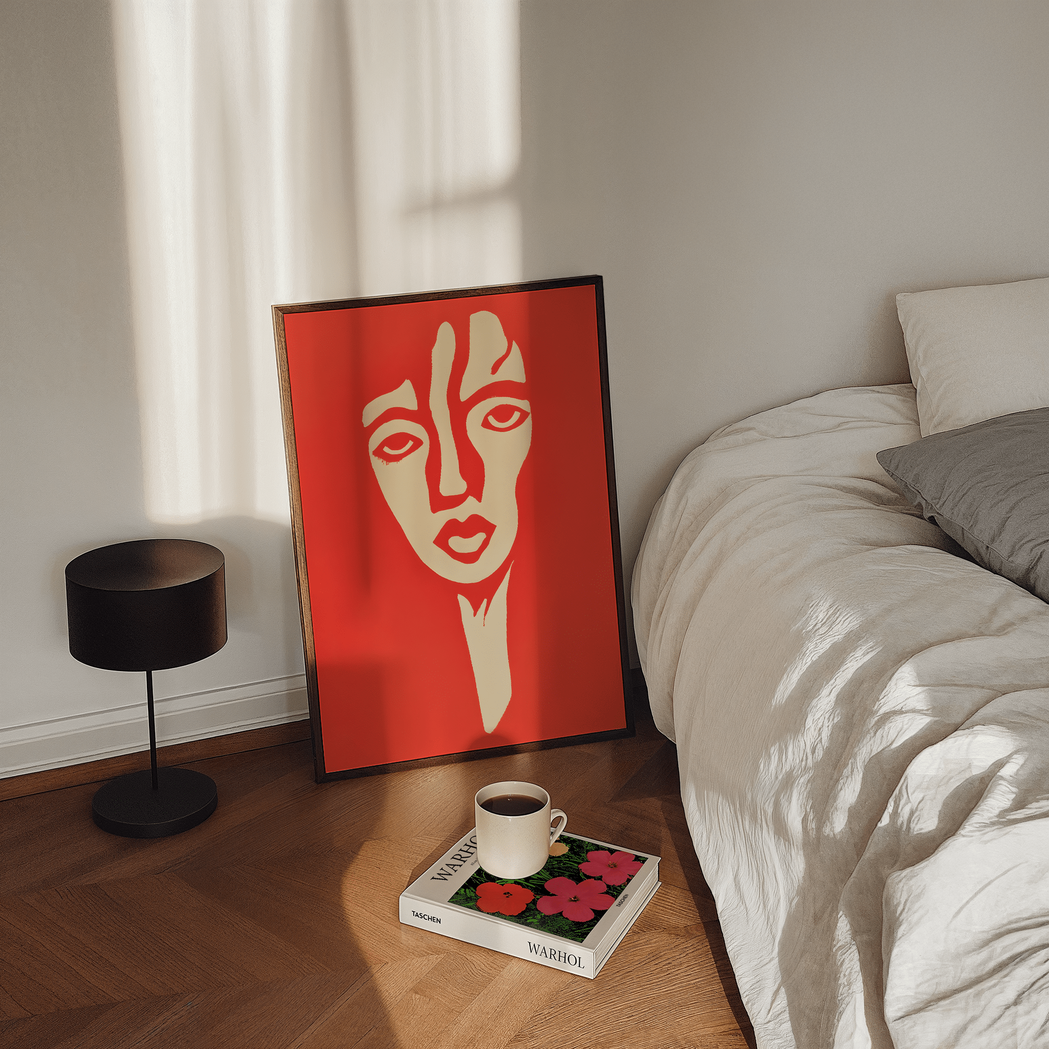 Crimson Contour - Premium Semi - Glossy Poster - The House Of BLOC