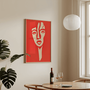 Crimson Contour - Premium Semi - Glossy Poster - The House Of BLOC