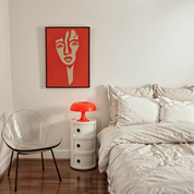 Crimson Contour - Premium Semi - Glossy Poster - The House Of BLOC