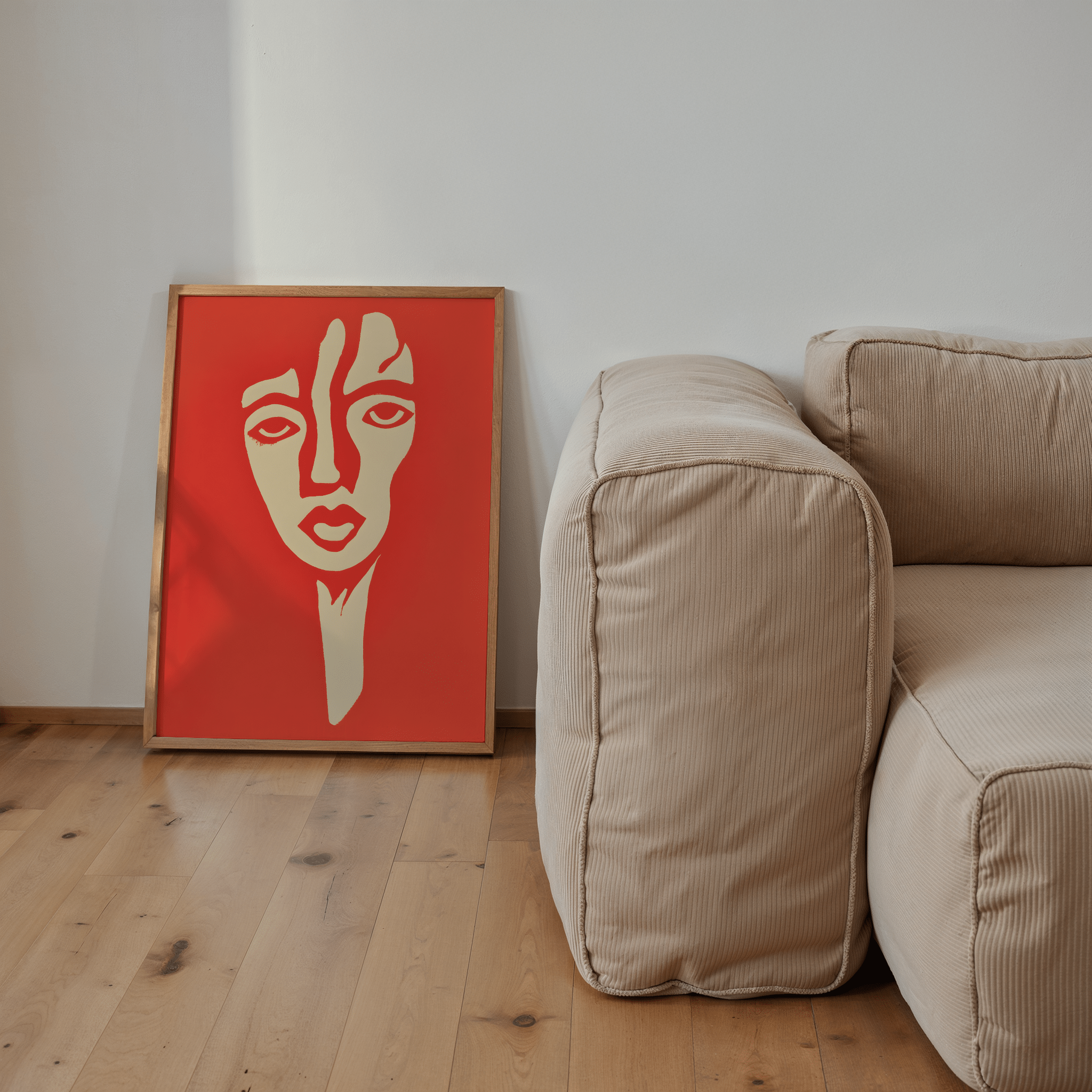 Crimson Contour - Premium Semi - Glossy Poster - The House Of BLOC