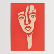 Crimson Contour - Premium Semi - Glossy Poster - The House Of BLOC
