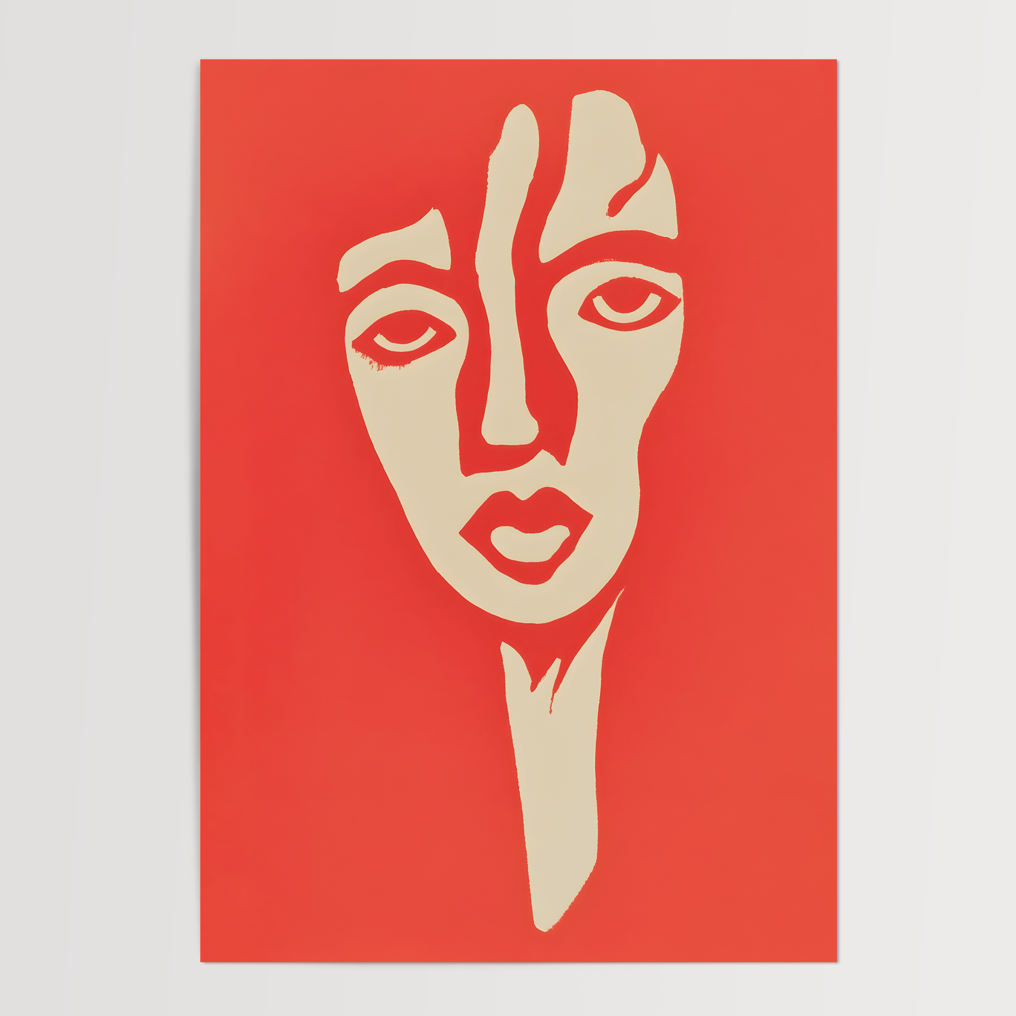 Crimson Contour - Premium Semi - Glossy Poster - The House Of BLOC