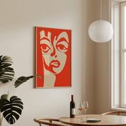 Crimson Gaze - Premium Semi - Glossy Poster - The House Of BLOC