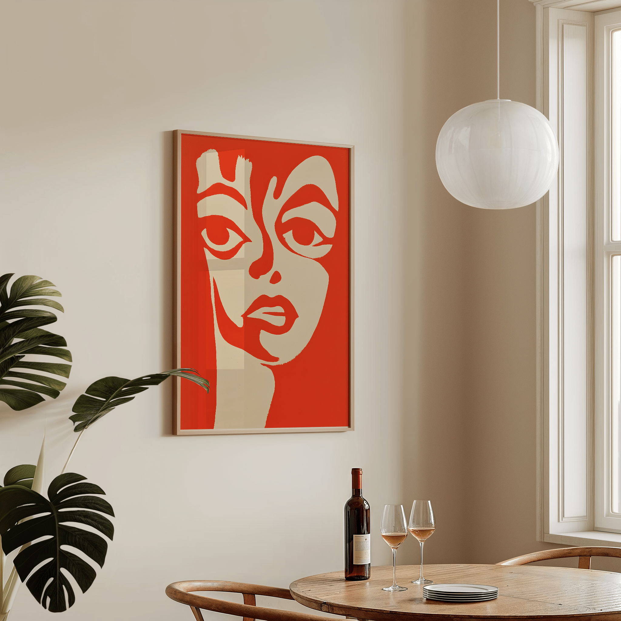 Crimson Gaze - Premium Semi - Glossy Poster - The House Of BLOC