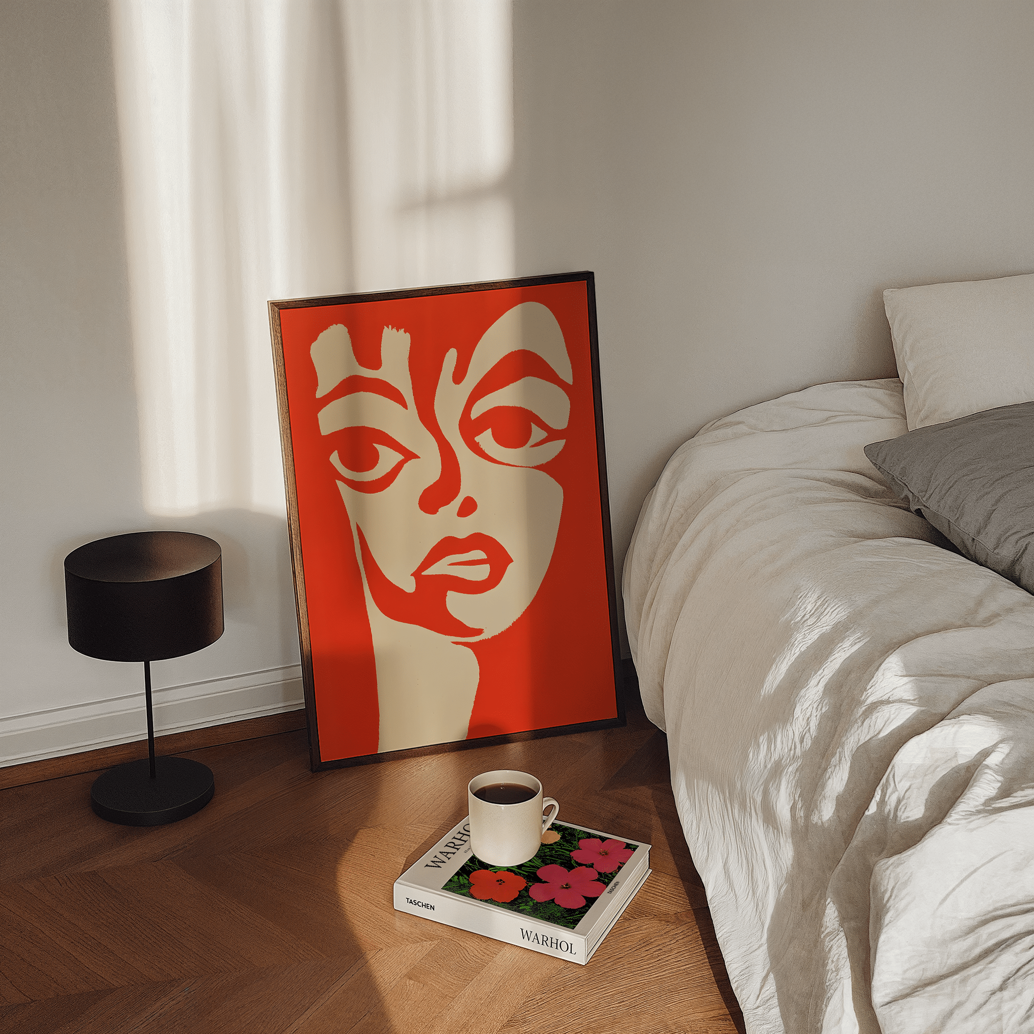 Crimson Gaze - Premium Semi - Glossy Poster - The House Of BLOC