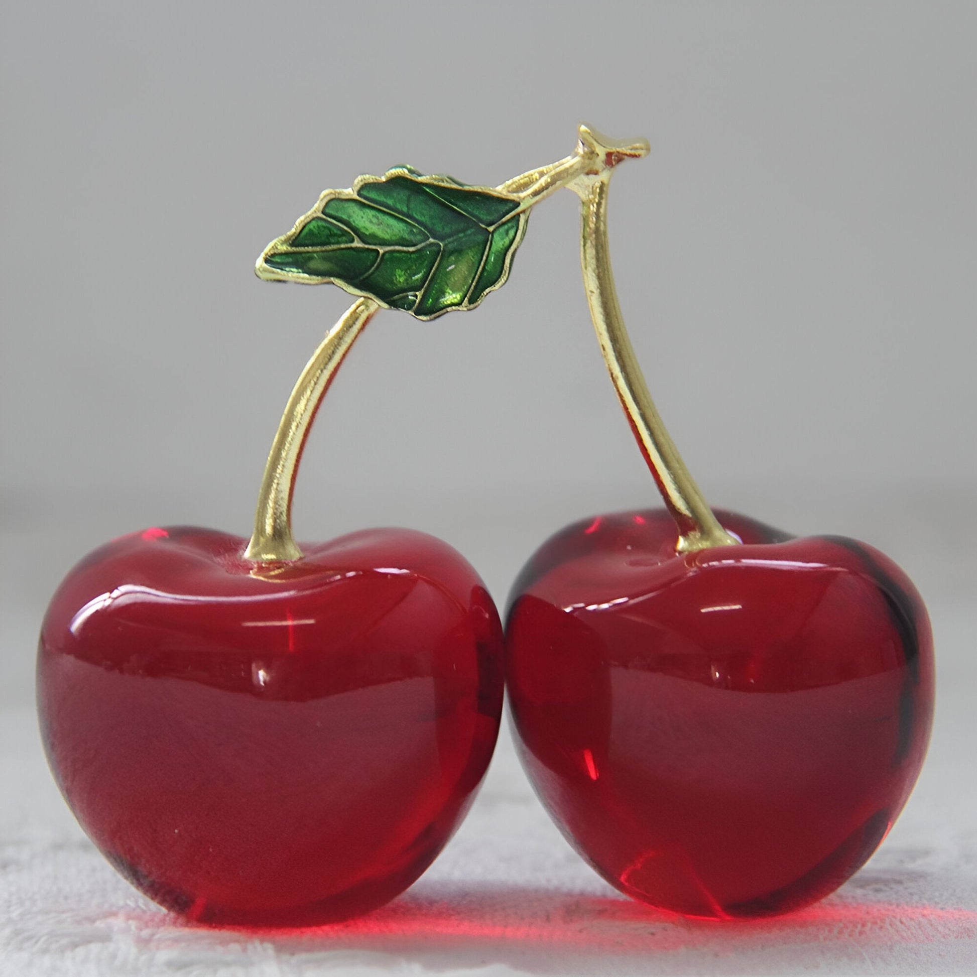 Crystal Red Cherry Glass Ornament - The House Of BLOC