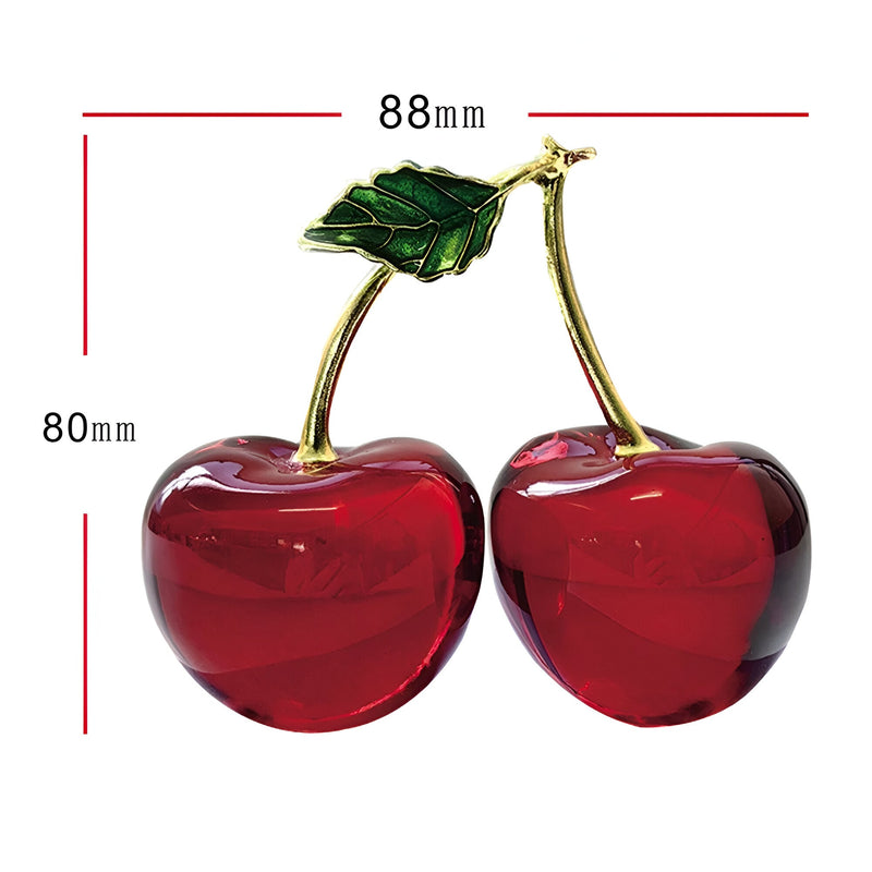 Crystal Red Cherry Glass Ornament - The House Of BLOC