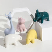 Cute Glazed Ceramic Animal Ornament - The House Of BLOC