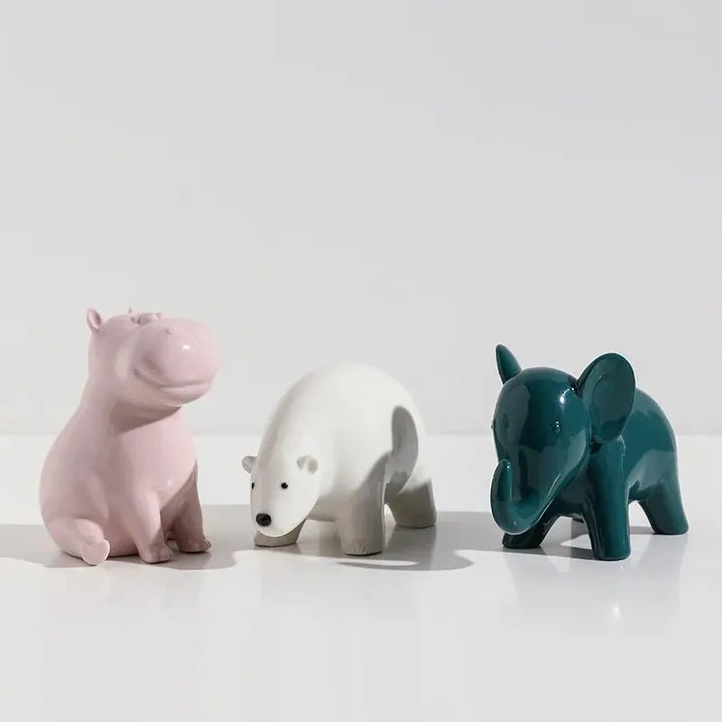 Cute Glazed Ceramic Animal Ornament - The House Of BLOC