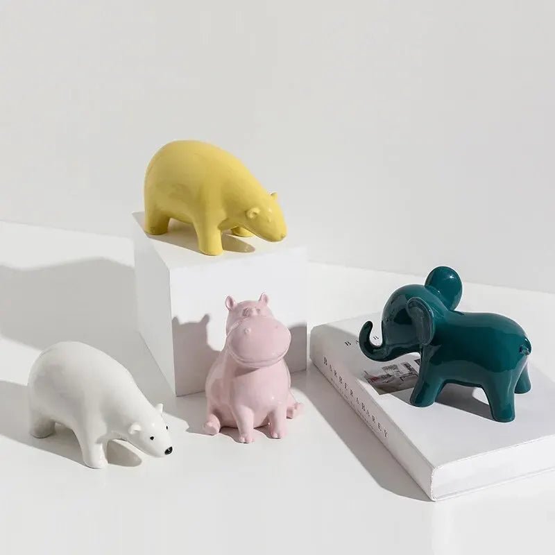Cute Glazed Ceramic Animal Ornament - The House Of BLOC