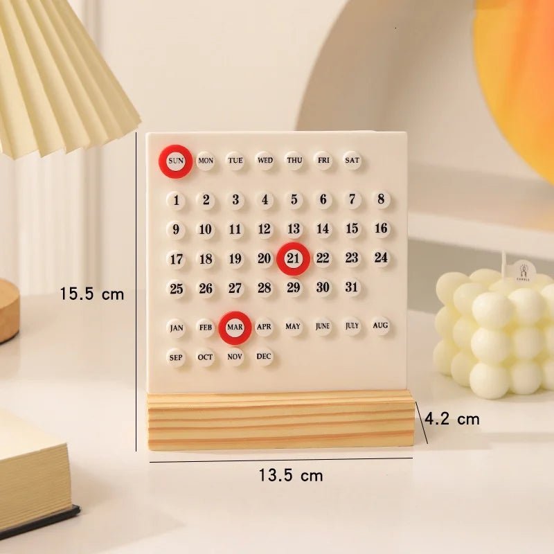 DIY Desktop Calendar with Wooden Base - The House Of BLOC