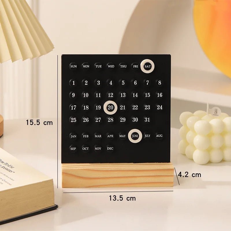 DIY Desktop Calendar with Wooden Base - The House Of BLOC