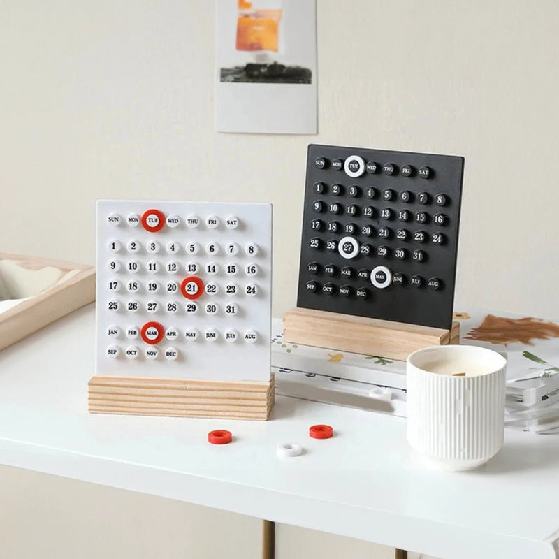 DIY Desktop Calendar with Wooden Base - The House Of BLOC