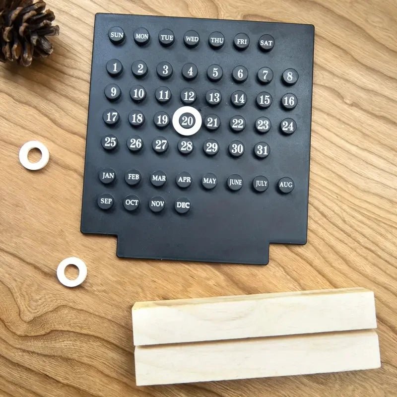 DIY Desktop Calendar with Wooden Base - The House Of BLOC