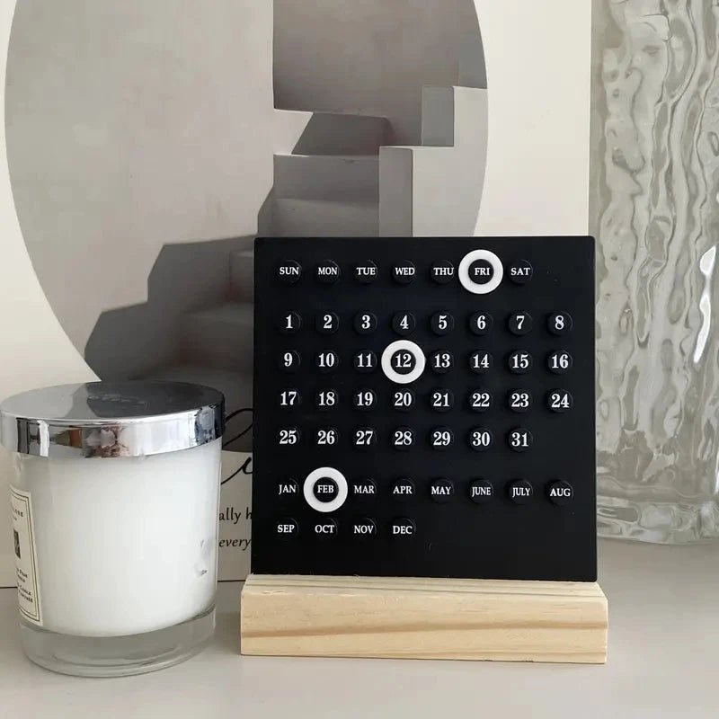 DIY Desktop Calendar with Wooden Base - The House Of BLOC