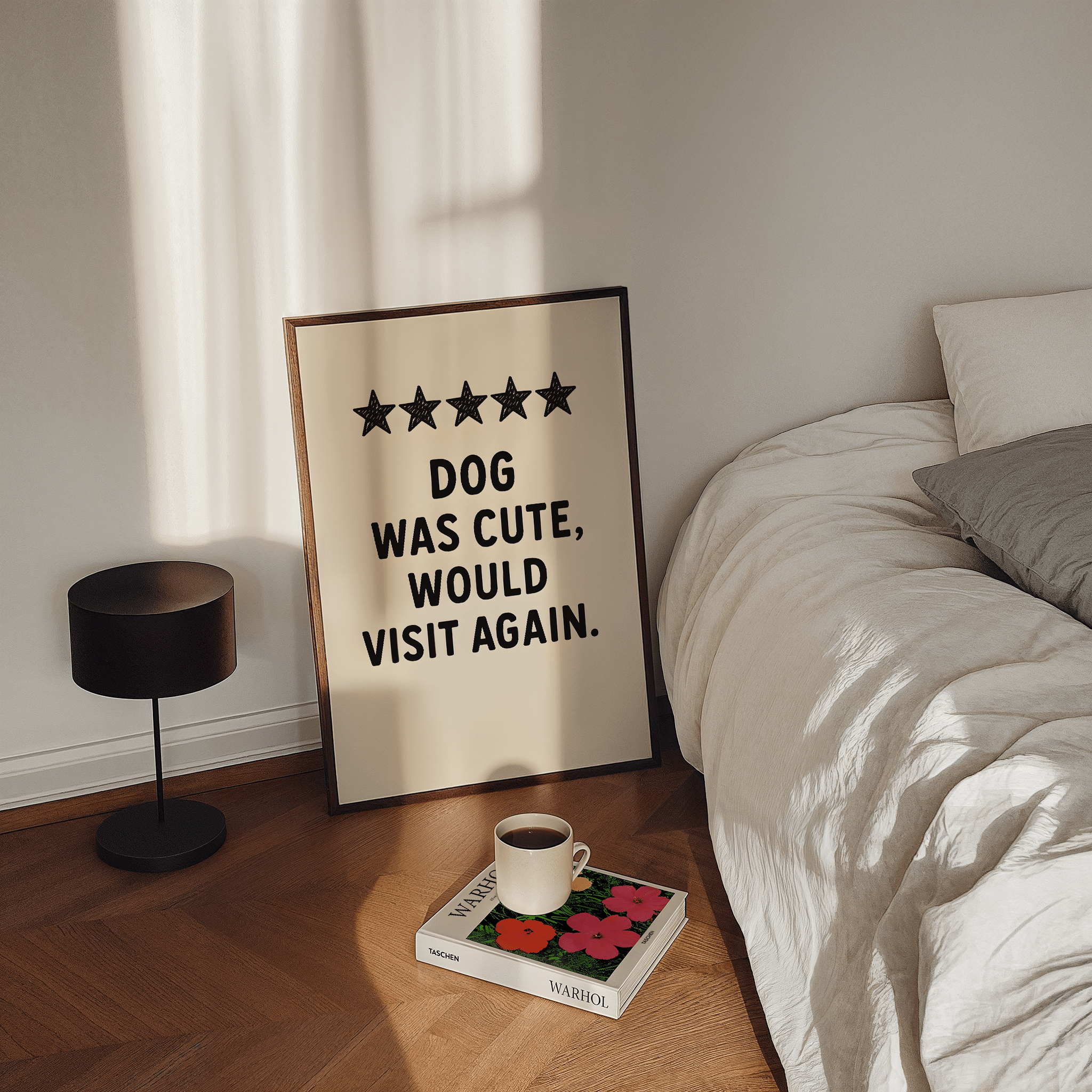 Dog Was Cute Slogan Poster - Premium Semi - Glossy Poster - The House Of BLOC