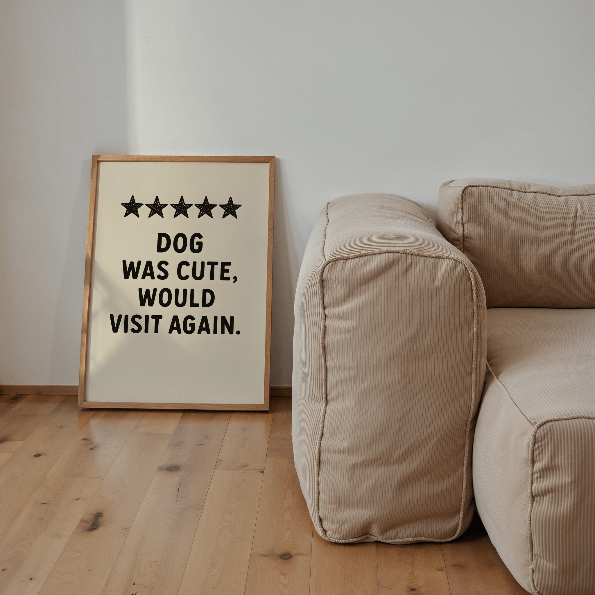 Dog Was Cute Slogan Poster - Premium Semi - Glossy Poster - The House Of BLOC