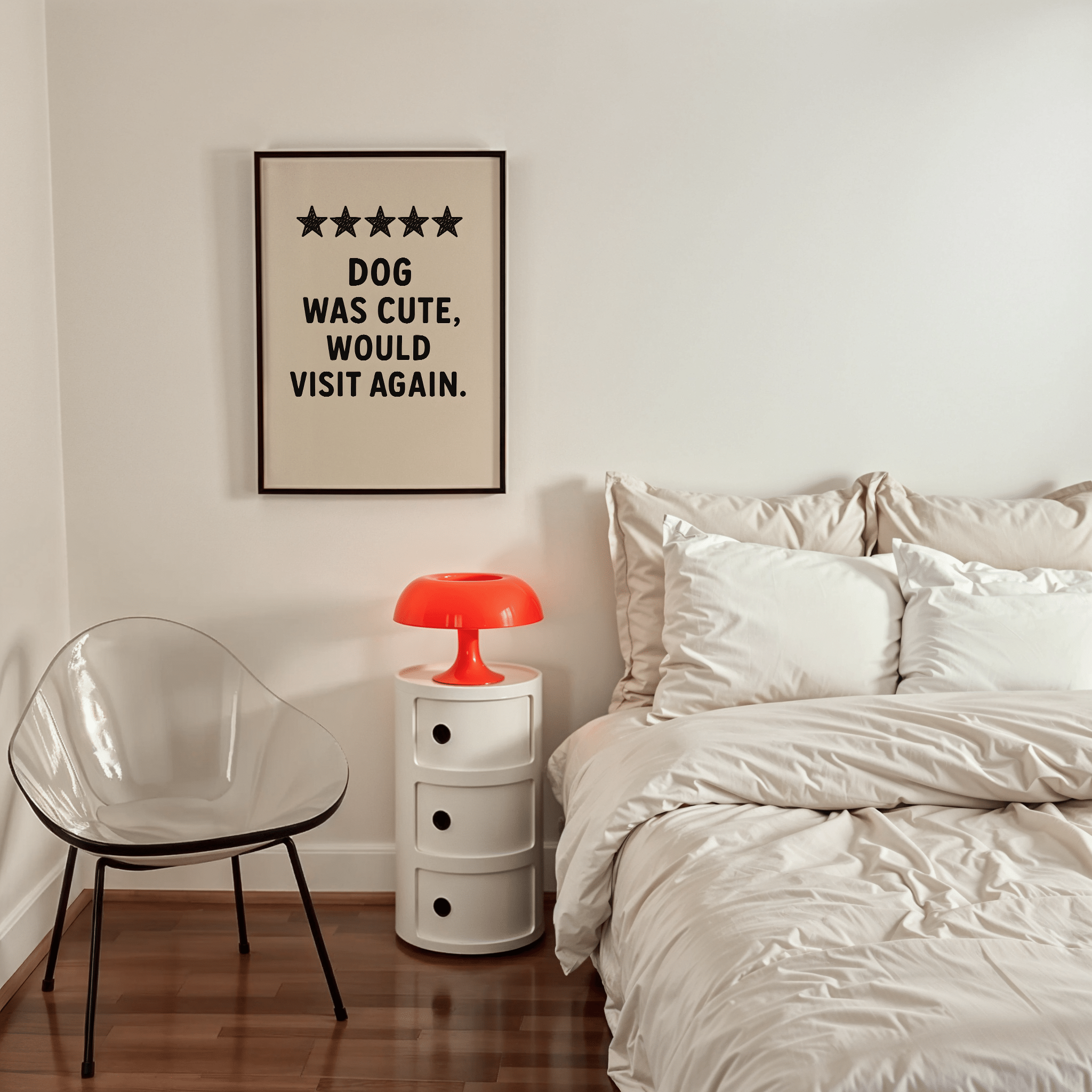 Dog Was Cute Slogan Poster - Premium Semi - Glossy Poster - The House Of BLOC