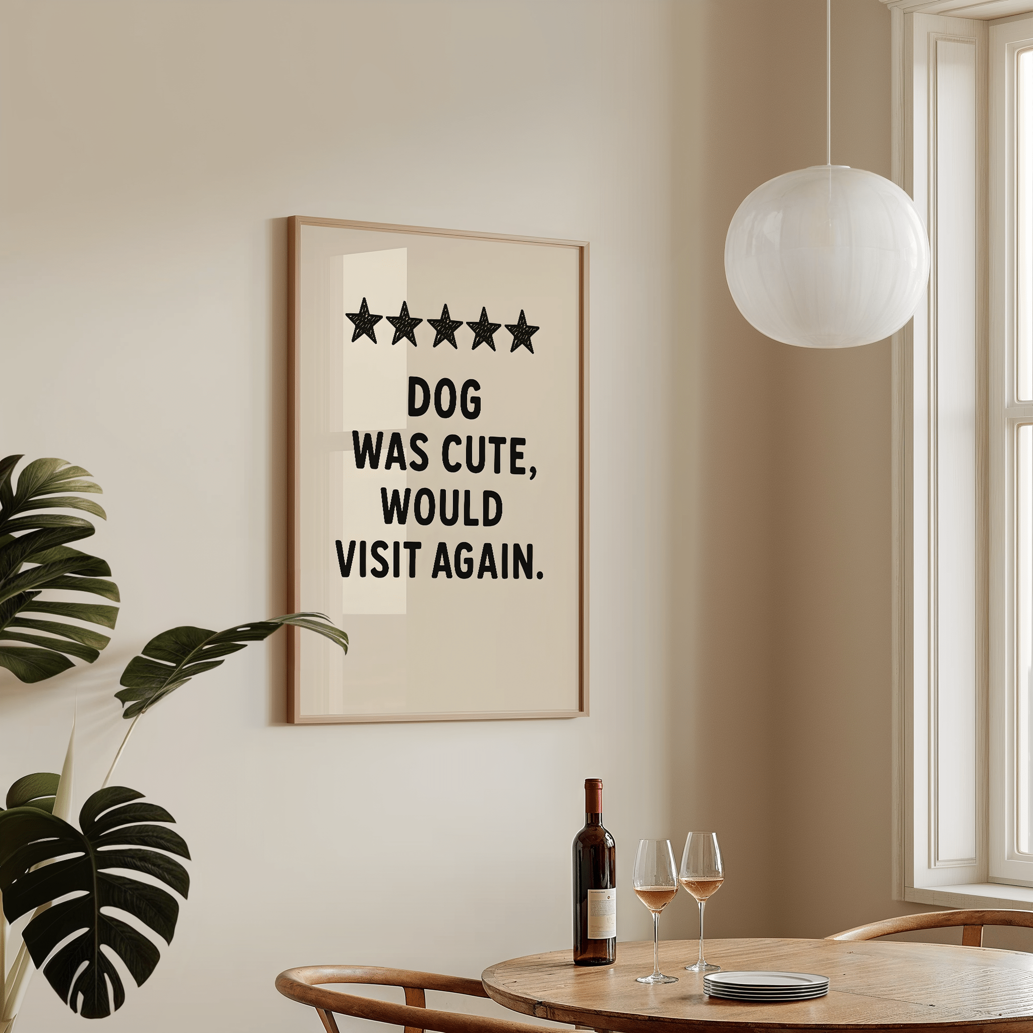 Dog Was Cute Slogan Poster - Premium Semi - Glossy Poster - The House Of BLOC