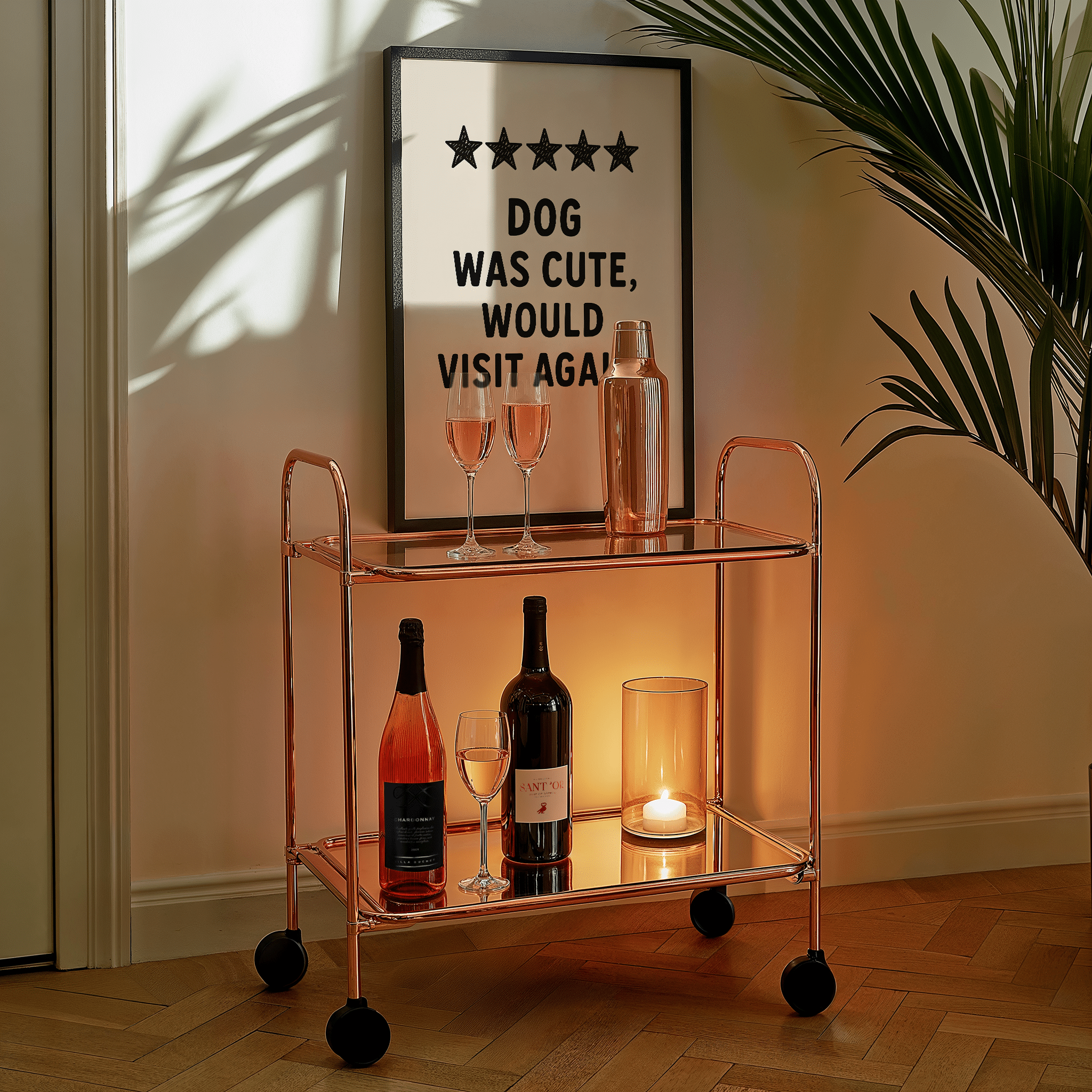 Dog Was Cute Slogan Poster - Premium Semi - Glossy Poster - The House Of BLOC