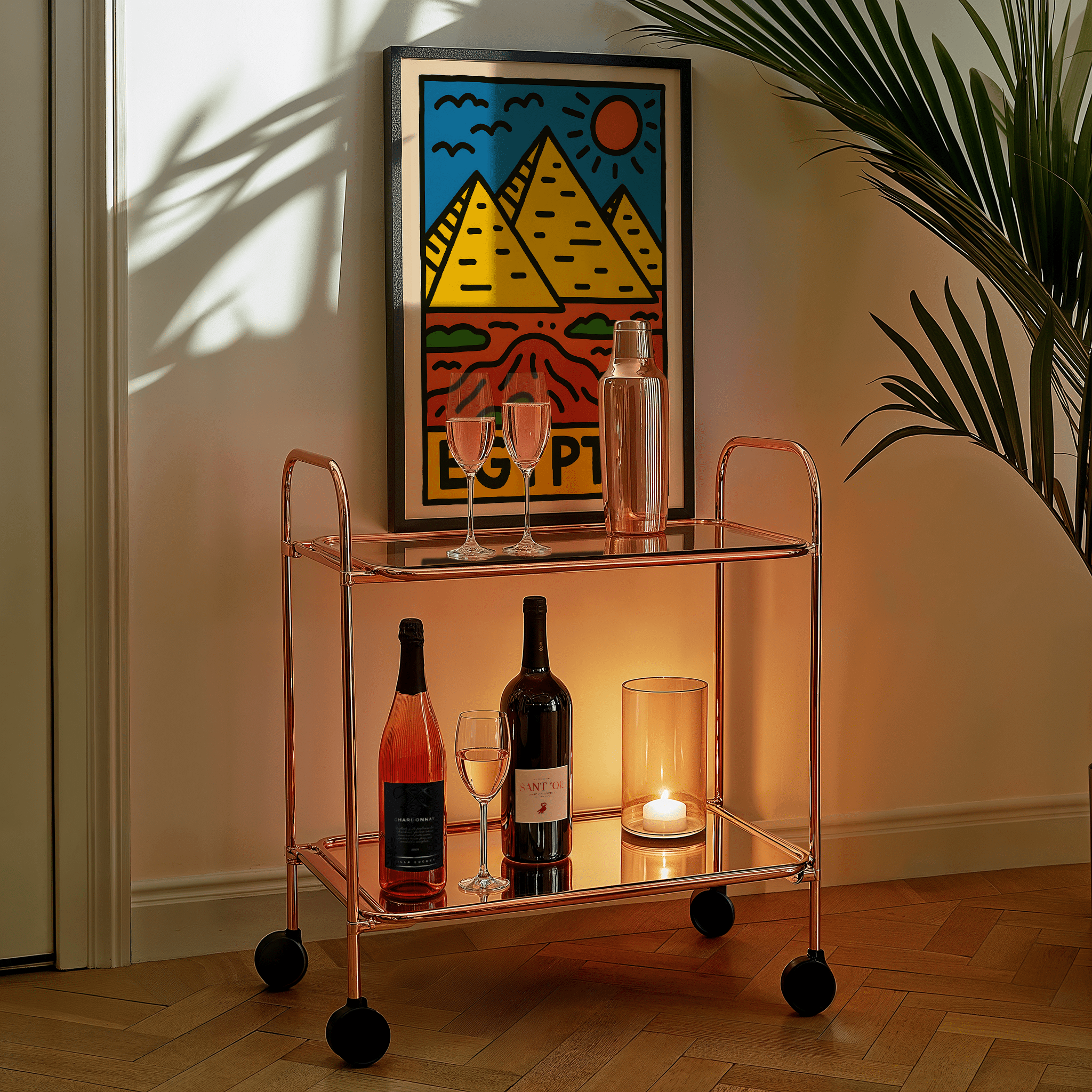 Egypt Pyramids Poster - Keith Haring Inspired - Premium Semi - Glossy Poster - The House Of BLOC
