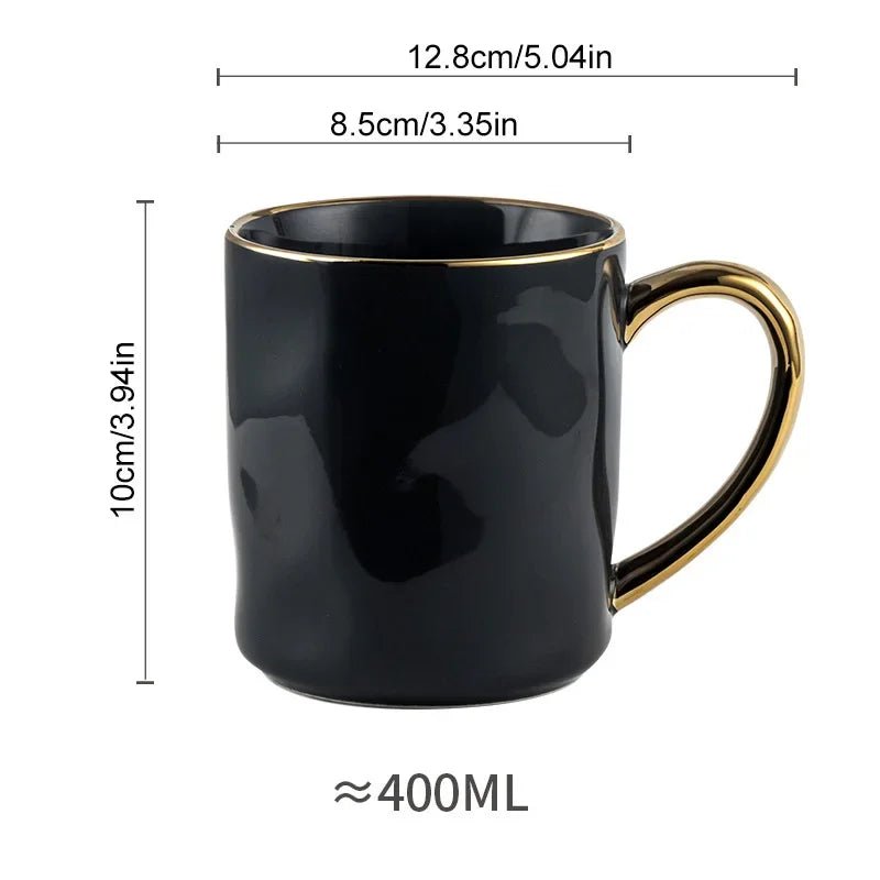 Elegant Classic Gold Rim Coffee Mug - The House Of BLOC