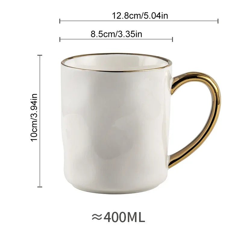 Elegant Classic Gold Rim Coffee Mug - The House Of BLOC