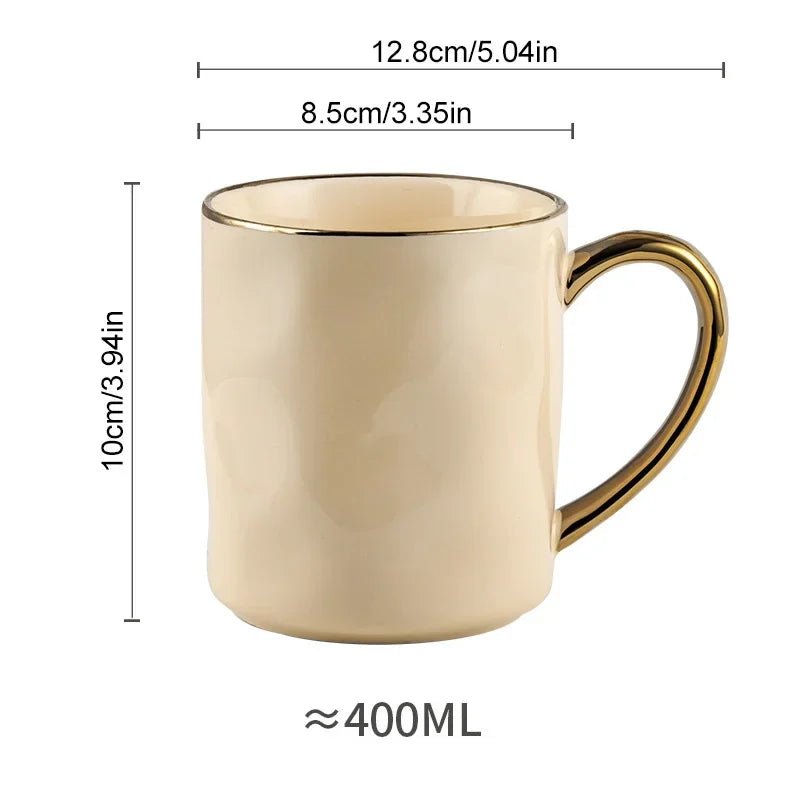 Elegant Classic Gold Rim Coffee Mug - The House Of BLOC