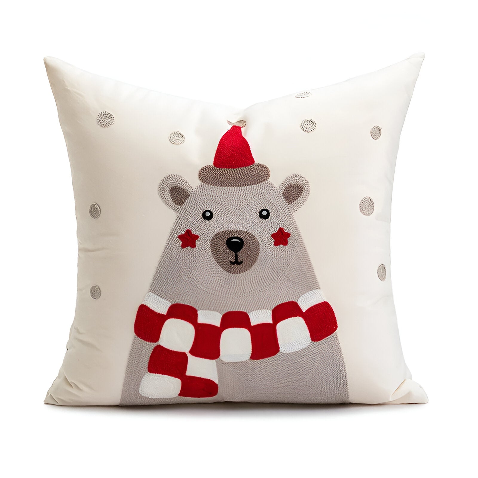 Embroidered Christmas Lights Cushion Cover - The House Of BLOC