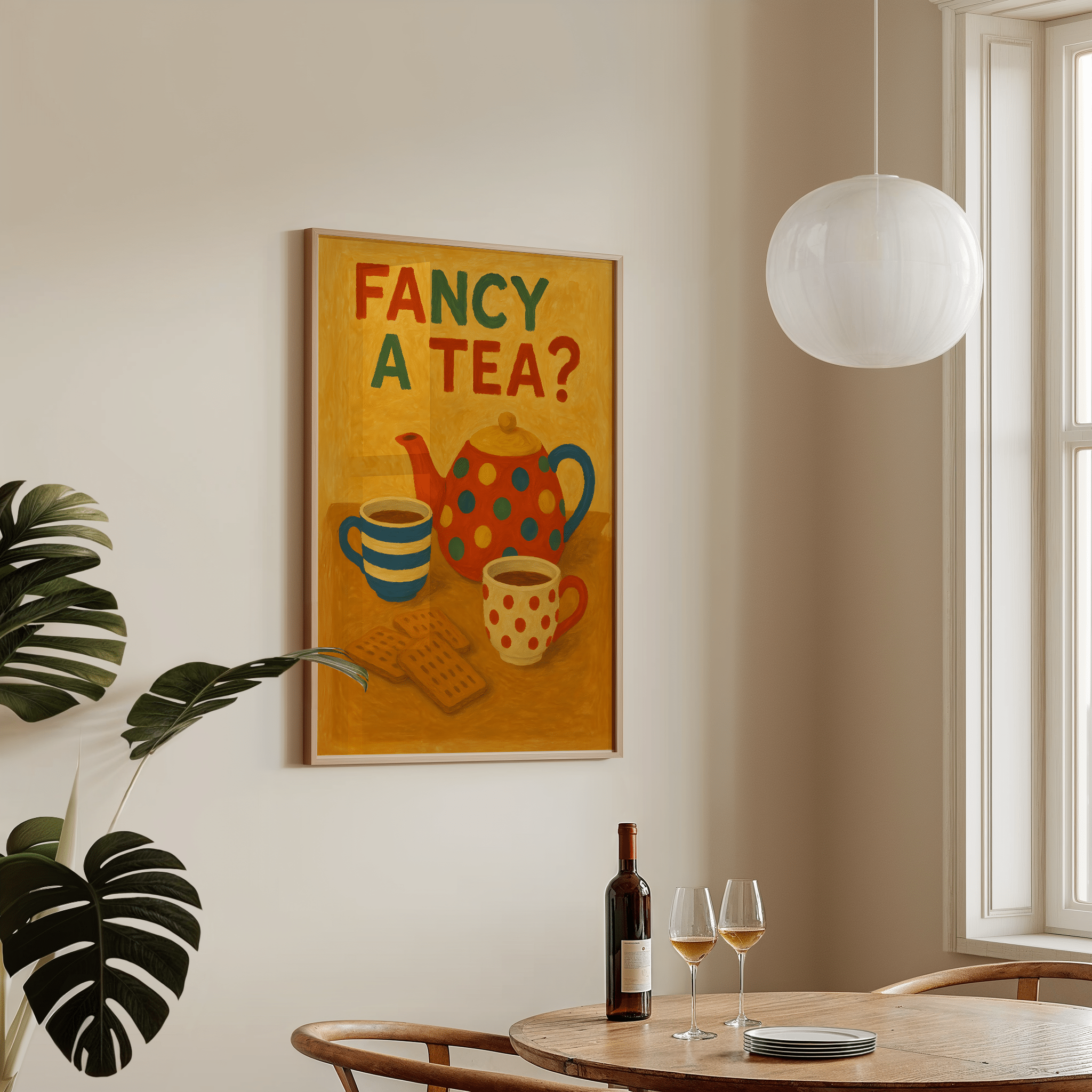 Fancy A Tea Poster - Premium Semi - Glossy Poster - The House Of BLOC