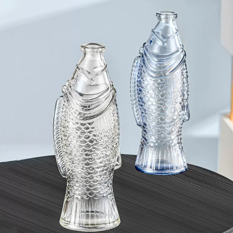 Fish Shape Glass Oil Bottle - The House Of BLOC