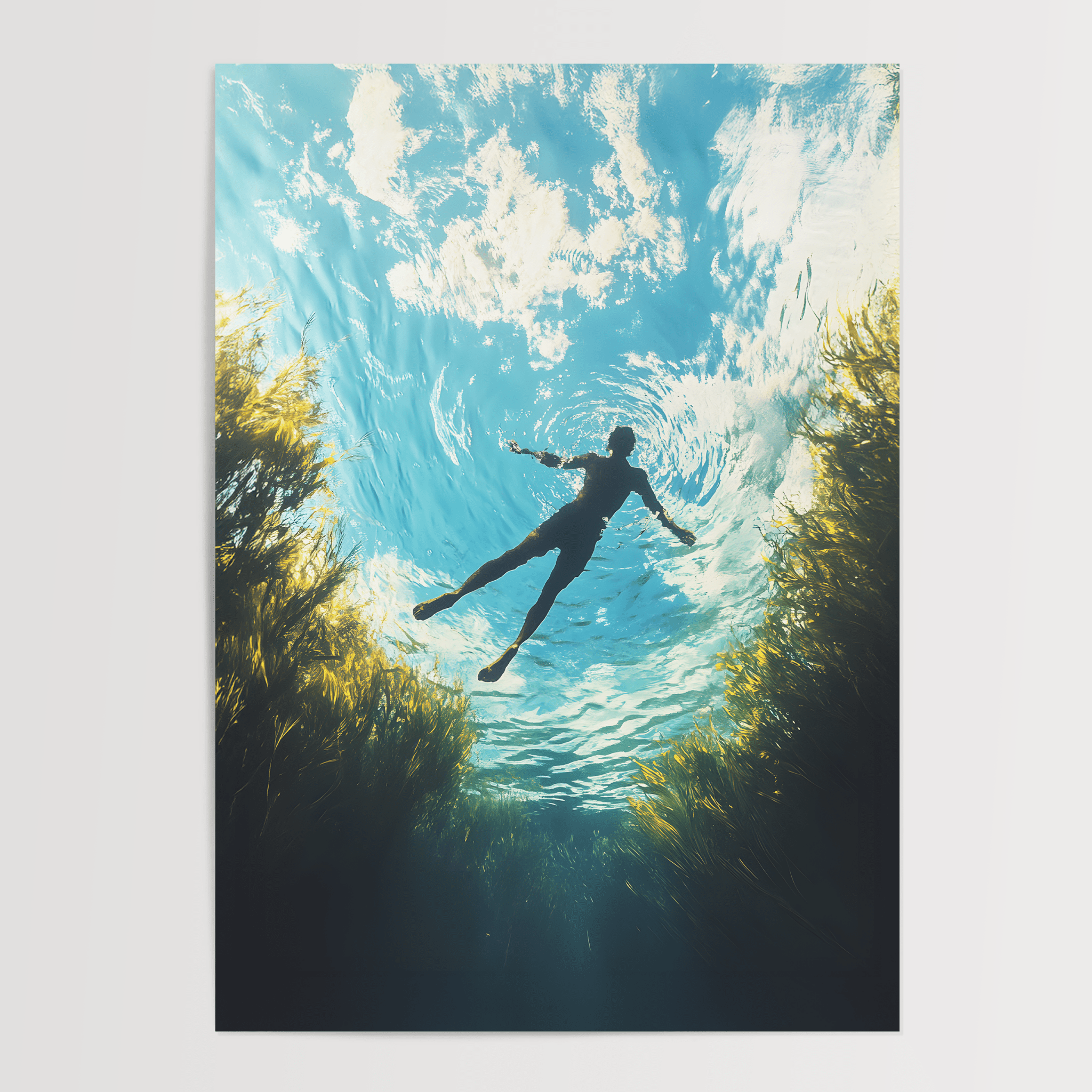Floating In A River Poster - Premium Semi - Glossy Poster - The House Of BLOC