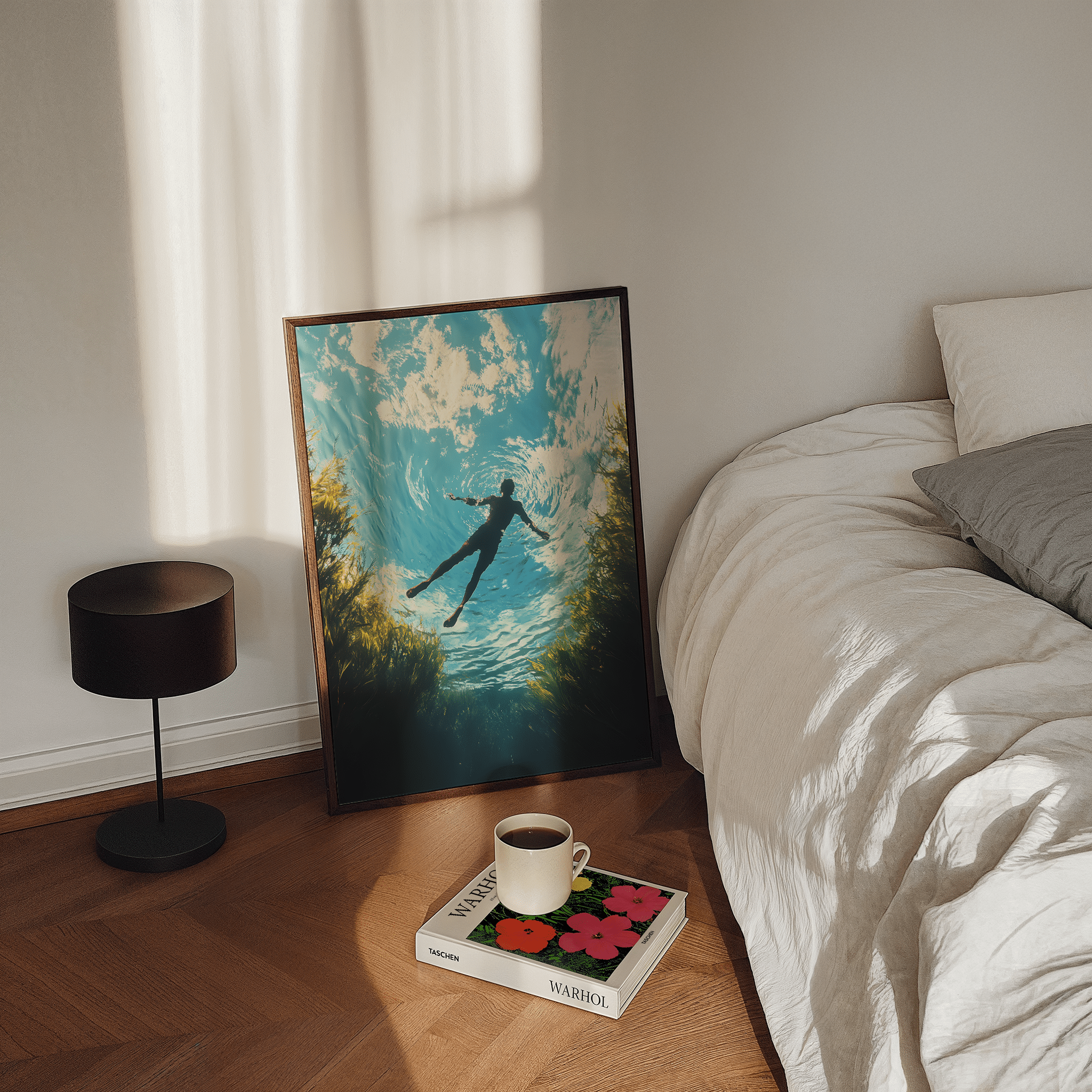 Floating In A River Poster - Premium Semi - Glossy Poster - The House Of BLOC