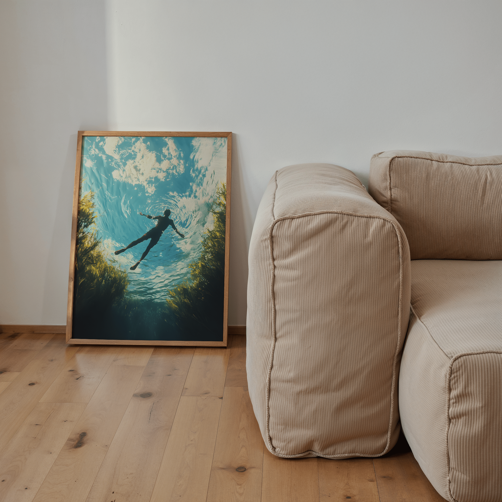 Floating In A River Poster - Premium Semi - Glossy Poster - The House Of BLOC