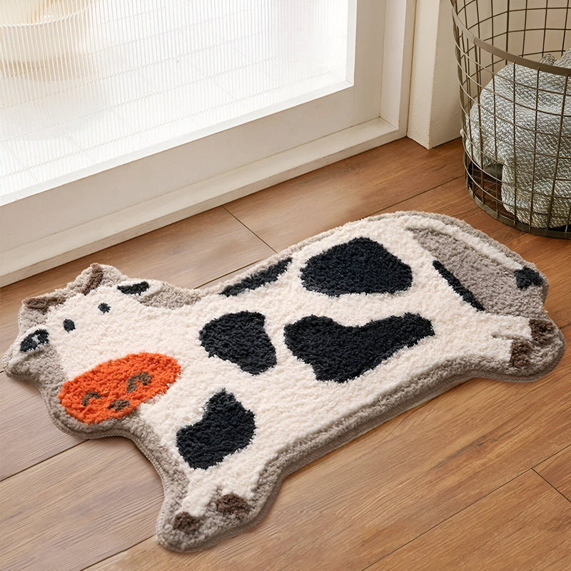 Fluffy Cow Shape Bathroom Mat - The House Of BLOC