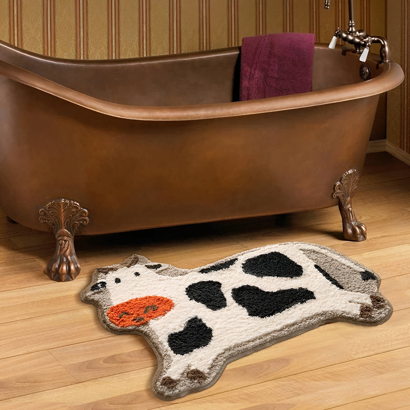 Fluffy Cow Shape Bathroom Mat - The House Of BLOC