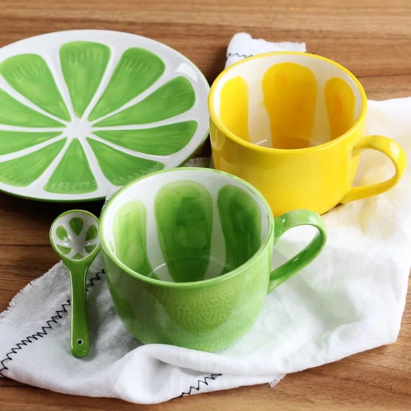 Fruit Design Mug & Saucer Set - The House Of BLOC