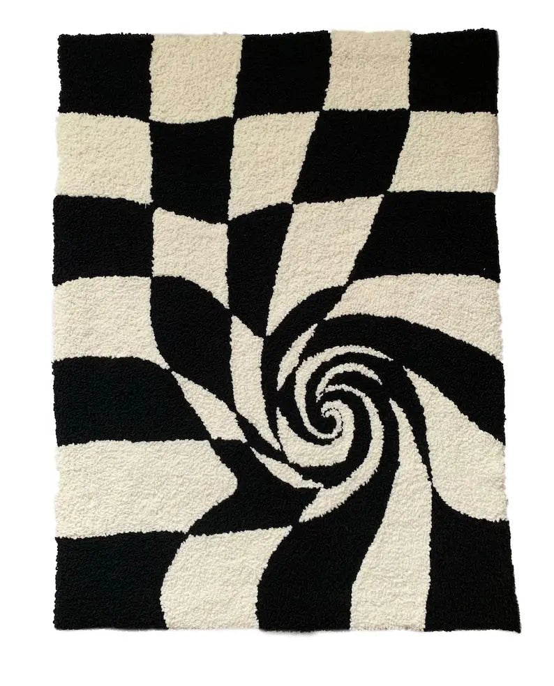 Geometric Swirl Patterned Rug - The House Of BLOC