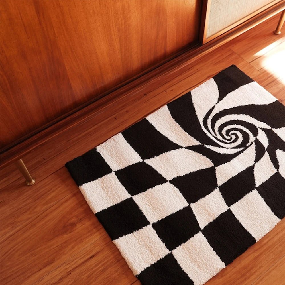 Geometric Swirl Patterned Rug - The House Of BLOC