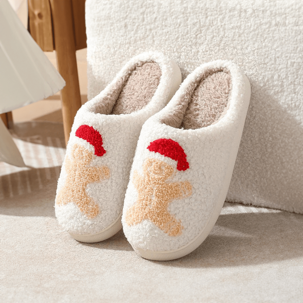 Gingerbread Man Christmas Home Slippers - The House Of BLOC