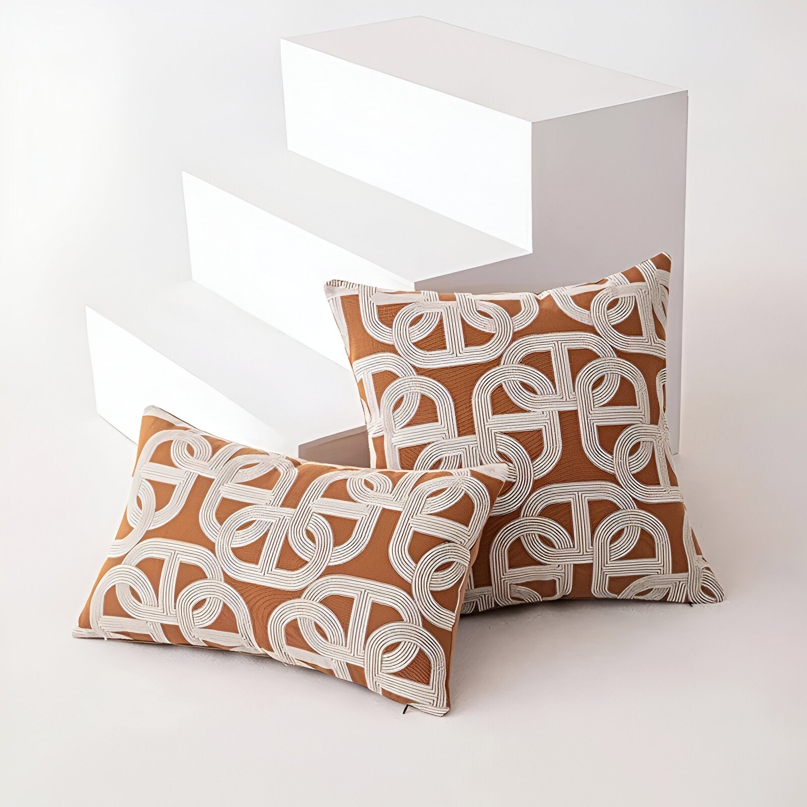 Gold Geometric Design Cushion Cover - The House Of BLOC