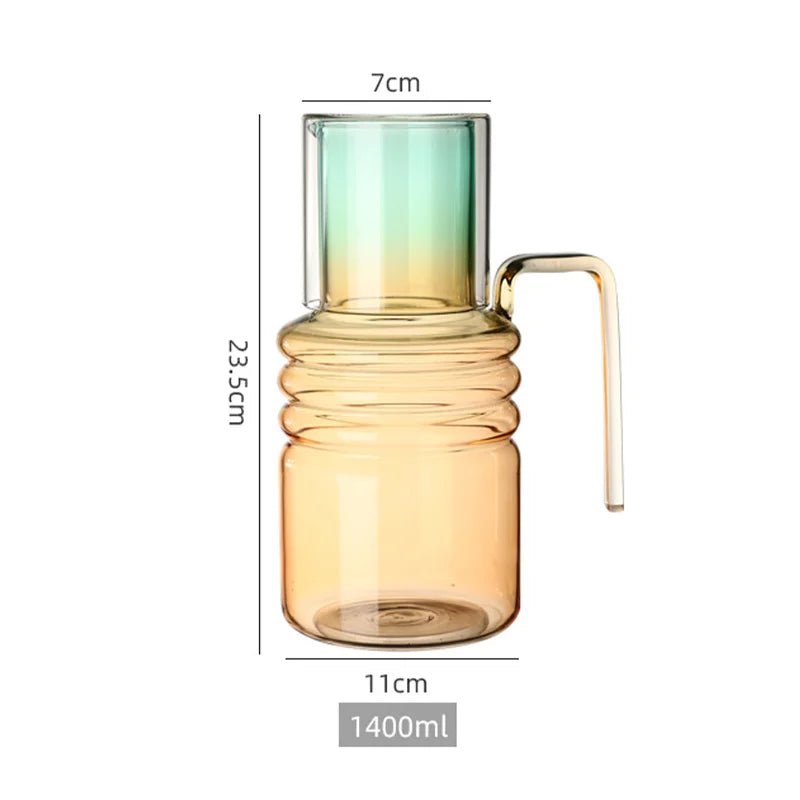 Gradient Colour Glass Jug & Cup Set - The House Of BLOC