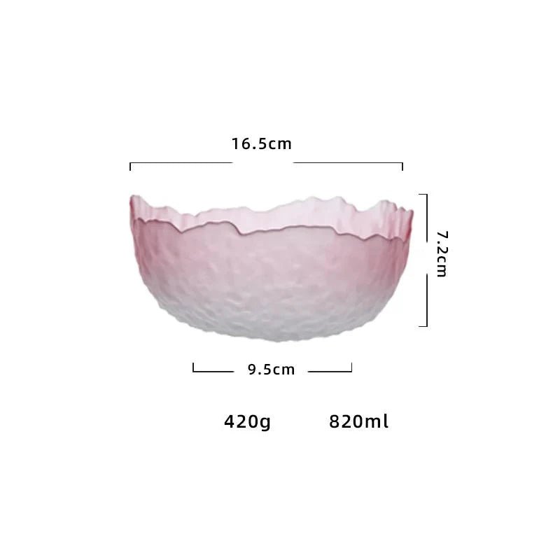 Gradient Coloured Tempered Glass Bowl - The House Of BLOC