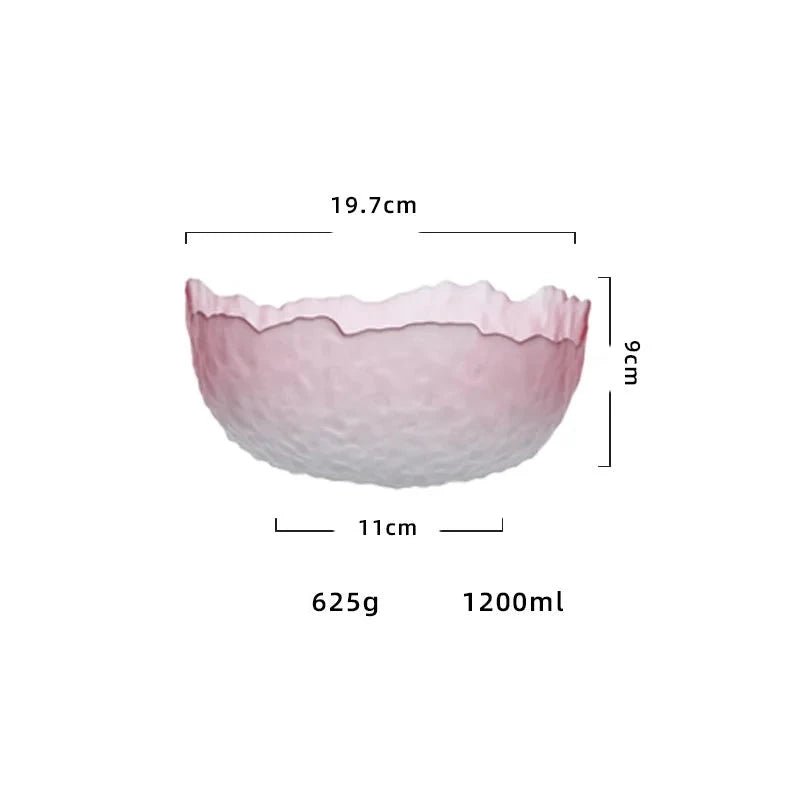 Gradient Coloured Tempered Glass Bowl - The House Of BLOC