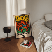Grand Canyon Poster - Keith Haring Inspired - Premium Semi - Glossy Poster - The House Of BLOC