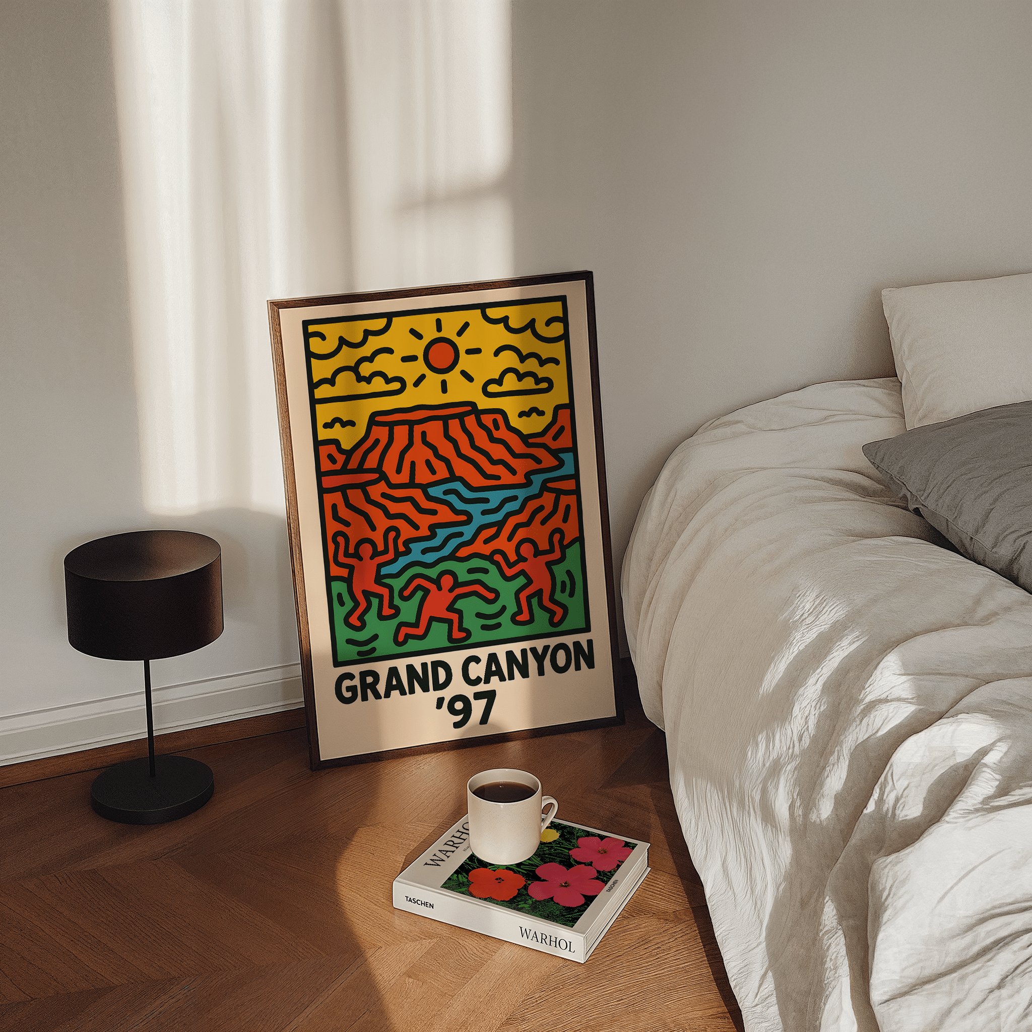 Grand Canyon Poster - Keith Haring Inspired - Premium Semi - Glossy Poster - The House Of BLOC
