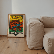 Grand Canyon Poster - Keith Haring Inspired - Premium Semi - Glossy Poster - The House Of BLOC