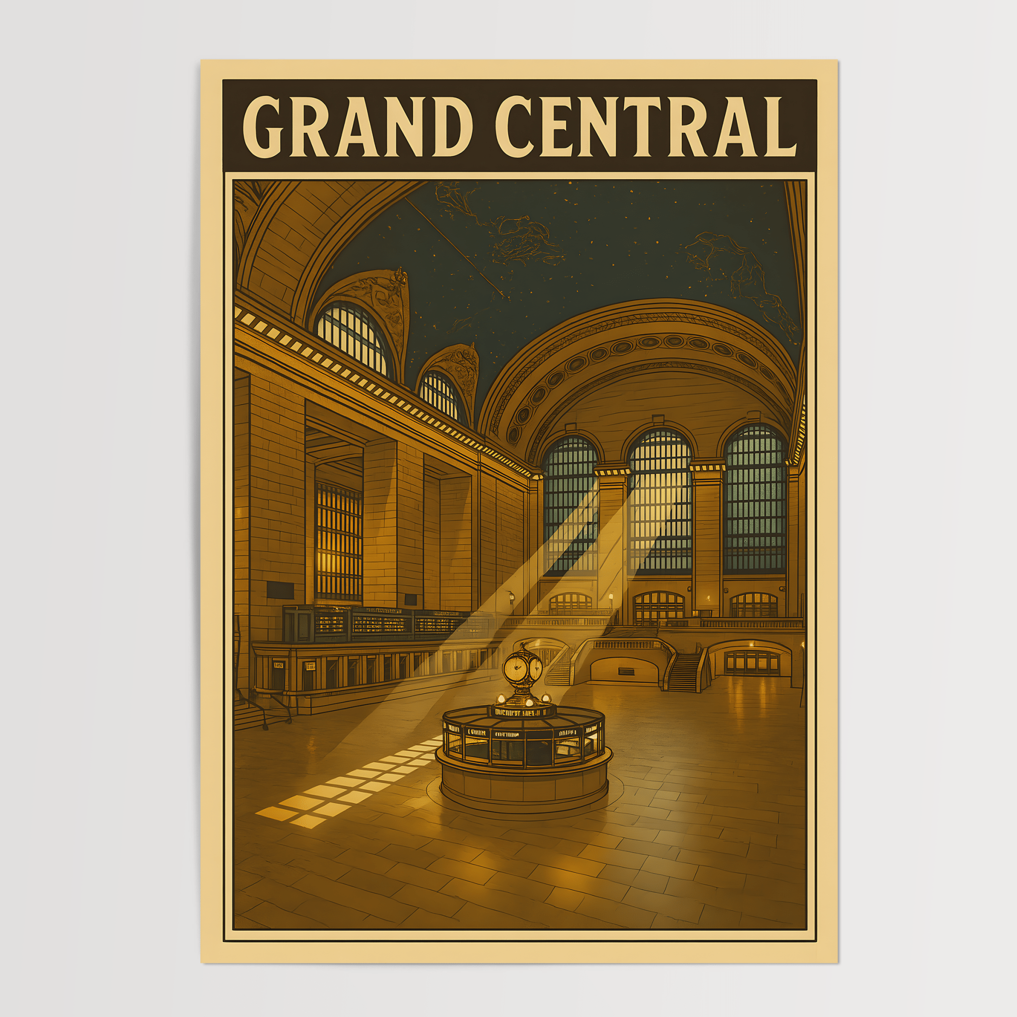 Grand Central Train Station - Premium Semi - Glossy Poster - The House Of BLOC